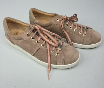 UGG Milo Suede & Leather Sneaker Women's US 9   Fawn Casual Lace Up