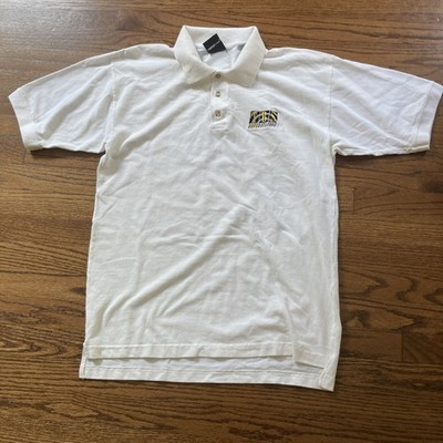 TBS Superstation Logo Polo Shirt Mens M White 100% Cotton Turner Exclusive