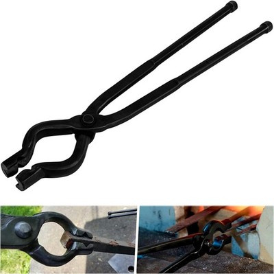 17'' Better Forge Tongs Knife Making V-Bit Bolt Blacksmith Tongs Wolf Jaw Tongs