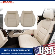 2PCS Driver & Passenger Side Bottom Replacement Leather Seat Cover