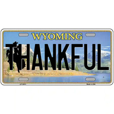 Thankful Wyoming Metal Sign