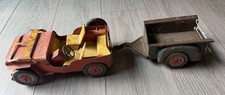 Vintage Louis Marx Willys Jeep And Trailer