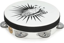 Latin Percussion Praise Tambourine - 8 inches, White, Praying Hands