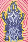 ACEO Original Blue and Pink Star Beetle Acrylic, Bug Illustration by Viristudios — photo 2