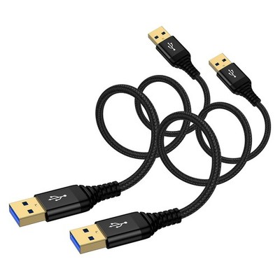 USB to USB Cable 6FT, 2 Pack USB-A to USB-A Cord to USBCable Double Side USB3