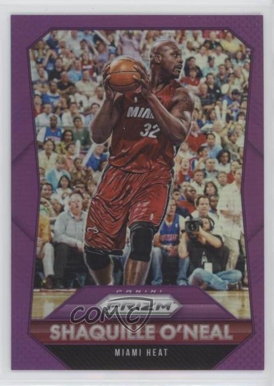 2015-16 Panini Prizm Purple Prizm 68/99 Shaquille O'Neal #284 HOF e1e