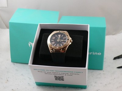 TechnoMarine Lusso Mare Men's Watch - 44mm, Black ,Gold (TM-225028)