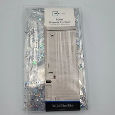 Mainstays Chloride-Free PEVA Sparkle Stars 70" X 72" Shower Curtain
