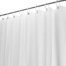 Waterproof Shower Curtain Liner, 71" W x 79" H Vertical Shower Curtain, White