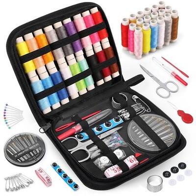 Sewing Kit Thread Threader Needle Tape Measure Scissor Thimble Home Travel