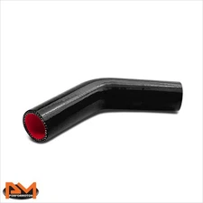 45 Elbow Coupler 1" Turbo/Charger/Intake/Intercooler 3-Ply Silicone Hose Black