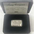 Engelhard Revived Silver 3 Oz. #'ed Cast Bar w/Box + COA