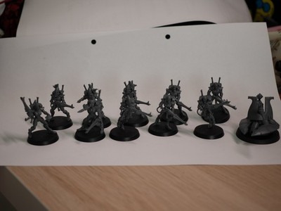 Warhammer 40k Aeldari Eldar Gardisten Guardians + Schwere Waffenplattform Gebaut