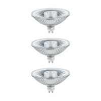 Set Standard 230V LED Reflektor QPAR111 GU10 3X425Lm 3X6,5W 2700K Dimmbar Silber