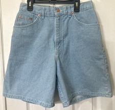 Chic shorts size 10 blue vintage 80's high waist 7 inch inseam made in USA