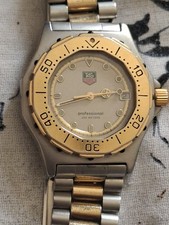 TAG Heuer 3000 Professional 200M 934.213 Mens Swiss Gold Plated Quartz Watch 80s