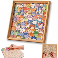 DIY Wooden Cat Puzzle Frame, 75 75 pieces, 11.81 inches x inches, Kitty