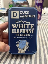 Great Gift! Duke Cannon White Elephant  Bar Soap - 10oz - New in Tin