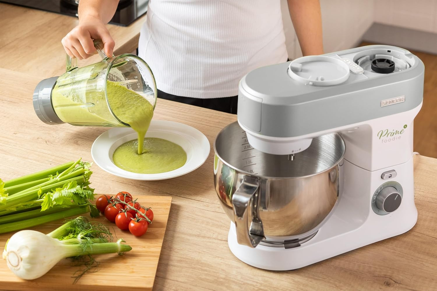 Robot Da Cucina Multifunzione, Planetaria Potente 1200W, Accessori Completi, Cio foto 2