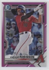 2021 Bowman Chrome Prospects Fuchsia Refractor 23/199 Kristian Robinson 0p45