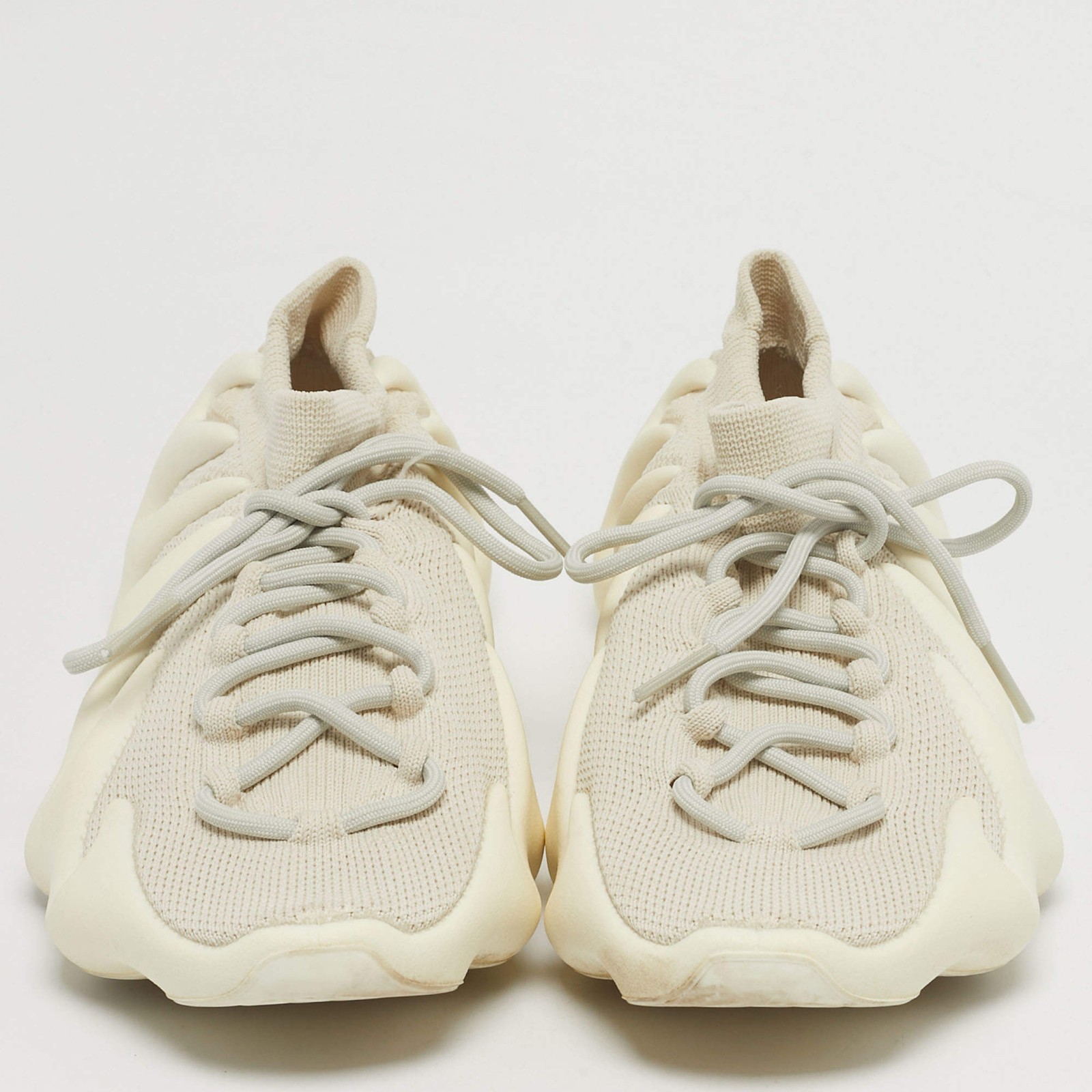 Yeezy x Adidas 450 Cloud White Size 46 23 Off White Knit Fabric Low Top Sneakers thumbnail 3