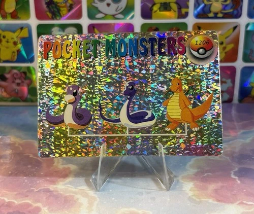 Pokemon Holo Dragonite Evolution Vintage Pocket Monsters Prism Sticker 1998