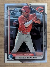 2024 Bowman Carlos Sanchez Chrome #BCP-25 Cincinnati Reds Prospect Bowman 1st