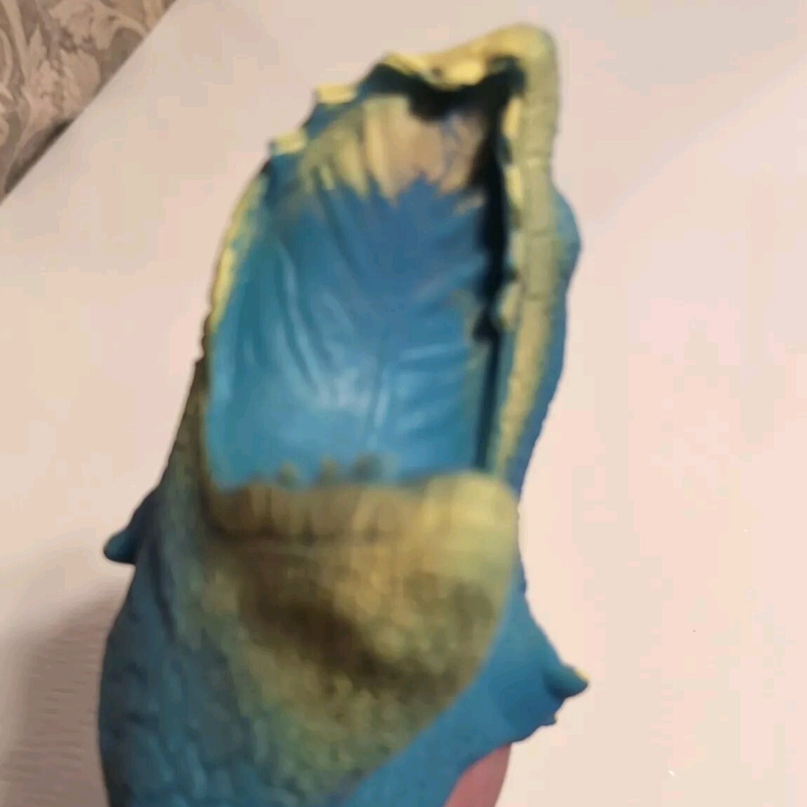 Vtg. Rubber Dinosaur Head Child's Hand Puppet Possiblely JA-RU Imperial?