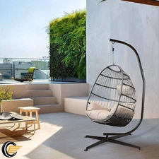 Heavy Duty Steel Hammock Stand For Hanging Chair Porch Swing 360° Rotation 330lb