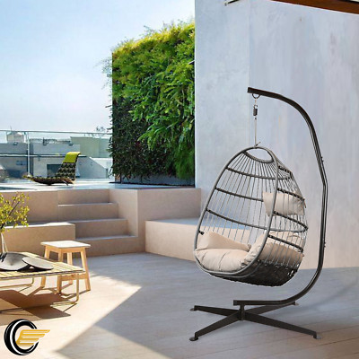 91'' Heavy Duty Steel Hammock Stand Hanging Chair Porch Swing 360° Rotation 330lb