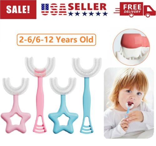 Kids Children Toothbrush 360° U-shaped Brush Oral Teeth Cleaner Baby 2-12 Years - Picture 12 of 16