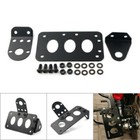 Side Mount Tail Light License Plate Bracket Holder Fit Harley Choppers Motor Blk