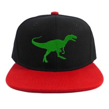 Kid's Favorite Dinosaur Tyrannosaurus Baseball Cap Hat Snapback Black/Red