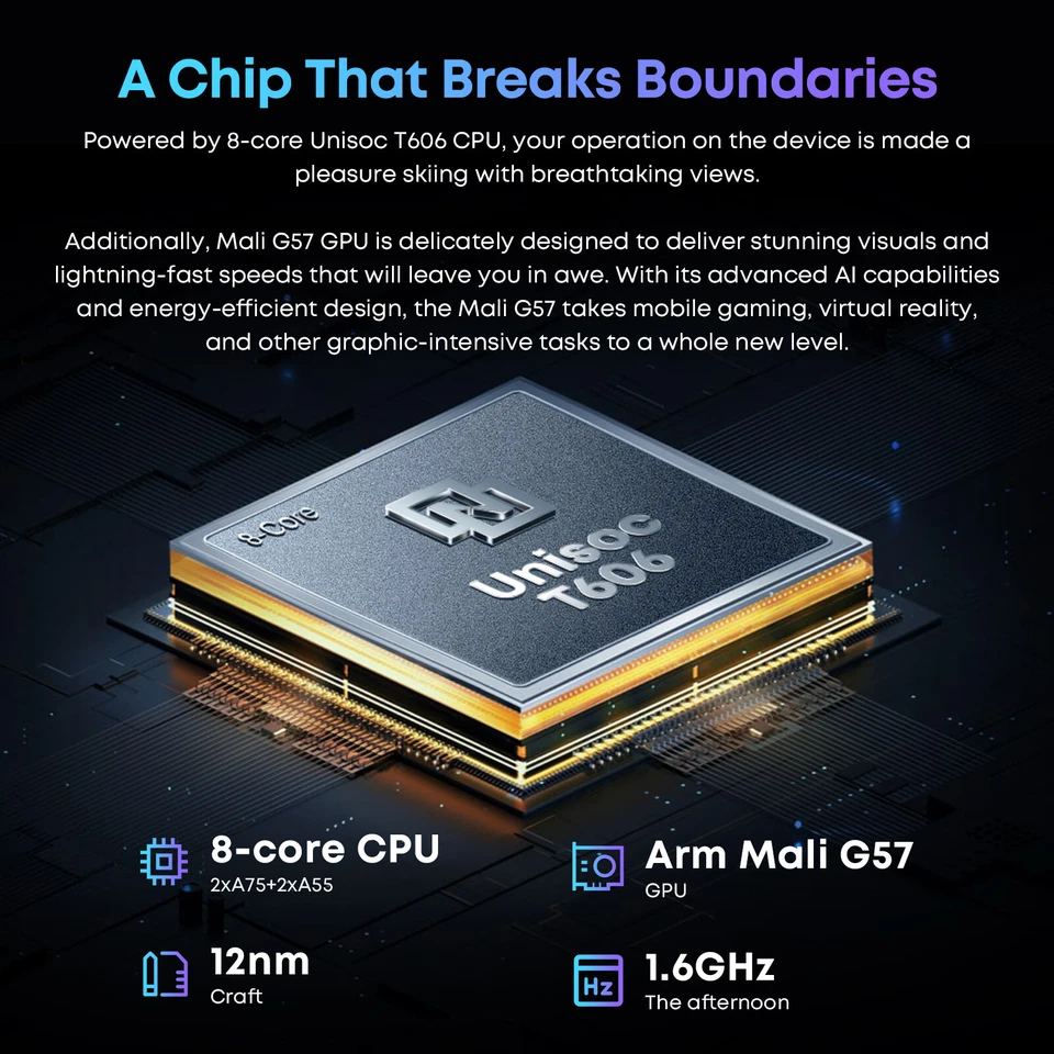 CHUWI 10.1'' Android 13 Tablet 128GB Octa Core up to 2.6Ghz Tablet 4G LTE - Image 4 of 4