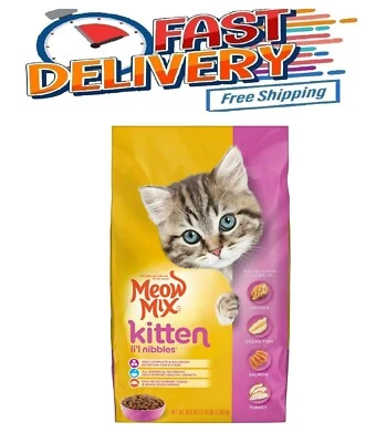 Meow Mix Kitten Li'l Nibbles Dry Cat Food, 3.15-Pound Bag Free & Fast Shipping