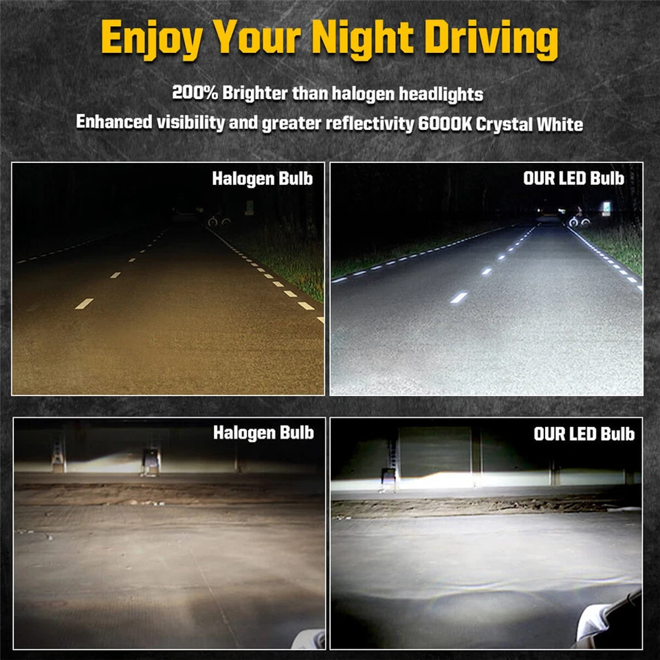 Para Land Rover Range Rover Evoque 2012-2018 6000K LED Faro Bombilla Hi Lo Beam Foto 3 de 4