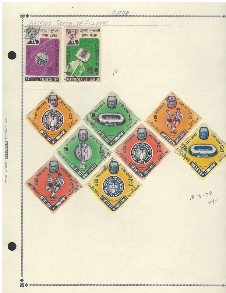 Colección de estampillas de Adén y Estados estampillas de Zayix 062923-L33 Foto 2 de 4