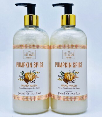 2 Scottish Fine Soaps PUMPKIN SPICE Cream Hand Wash Soap 17.5 oz