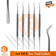 5 Pcs Toe Nail Lifter Ingrown Nail File Scaler Manicure Pedicure Podiatry Tools