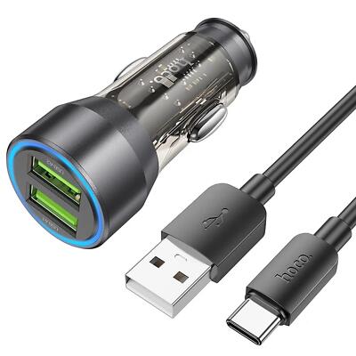 12V 24V QC 3.0 KFZ Schnell Lade Gerät Adapter USB Typ C Auto PKW LKW Ladekabel