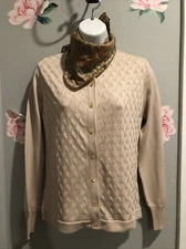 VTG Givenchy sport knit sweater Size 36 and silk scarf