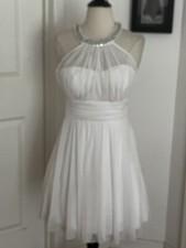 Speechless White Embellished Prom Dress 7 Preowned