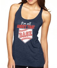 I'M ALL ABOUT THAT BASE baseball softball game little league Women's Tank Top