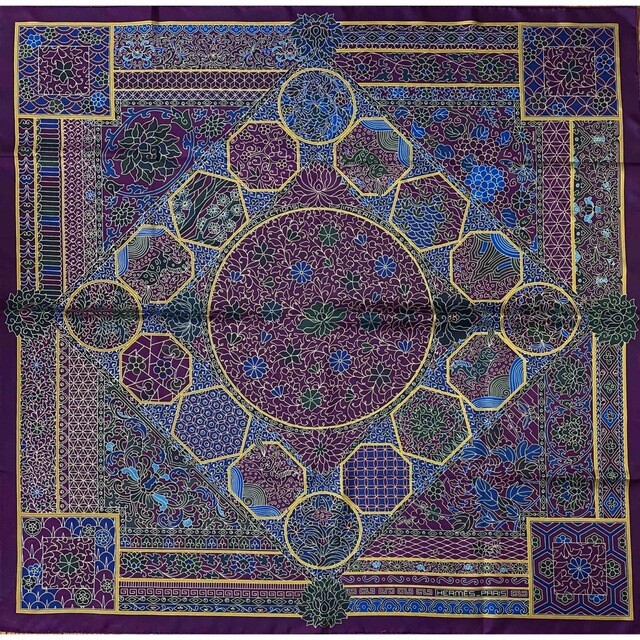 Hermes Scarf Collections Imperiales 90 cm Silk purple Carre