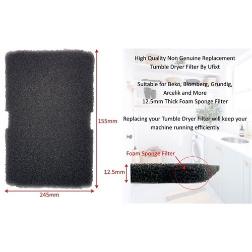 Beko Tumble Dryer Evaporator Filter Sponge 2964840100 5057285317397 eBay