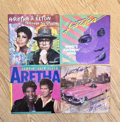 Aretha Franklin 45s- Lot Of 4- Zoomin Who, Freeway of Love, Jumpin Jack, More!