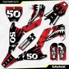 Red Savage Camo Racing Graphics Kit fits 17-24 Husqvarna TC50 TC 50 Sticker