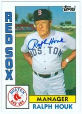 Ralph Houk autographed baseball card (Boston Red Sox) 1984 Topps #381 (67)