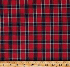 Cotton Sevenberry Classic Plaids Red Plaid Cotton Fabric by the Yard D153.12
