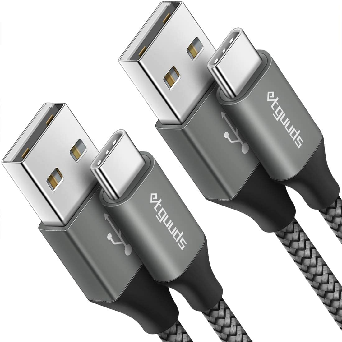 Etguuds 6Ft USB a to USB C Cable 3A Fast Charging, 2-Pack USB a to USB Type C Ch